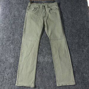 Grand River Marina Jeans Mens 34 Khaki Green Cotton Stretch Straight Leg Pockets